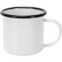 Motokubki.pl Kubek stalowy emaliowany biały 270ml